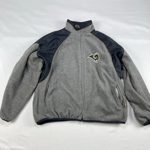 NFL St. Louis Rams Mens Reversible Stadium Jacket Vintage Blue/Gold Size: Large - Picture 2 of 16